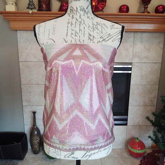 Decree Large Sequins Skirt....or Top!! Gorgeous!! - Picture 5 of 11